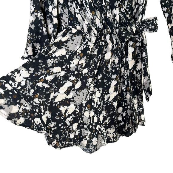 Free People All The Right Ruffles Romper in Ivory Black, Size XS - Picture 10 of 16